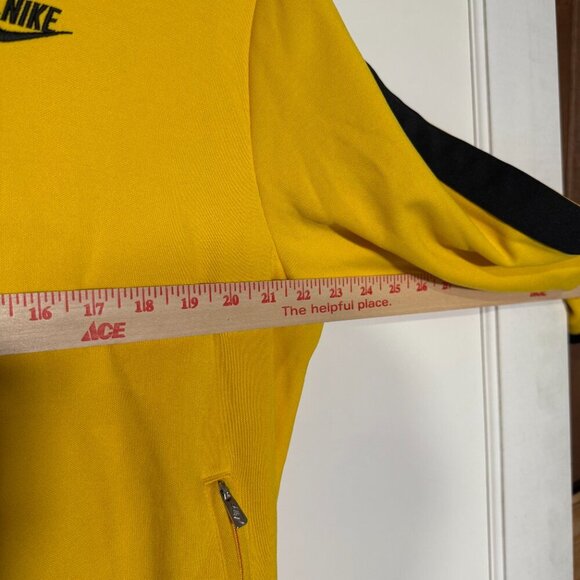 Nike Track Jacket Zip Up Black and Yellow Sweatshirt Size Large Y2K Striped - Picture 4 of 13